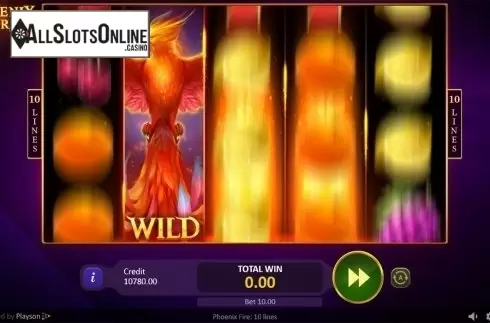 Respin screen. Phoenix Fire from Playson