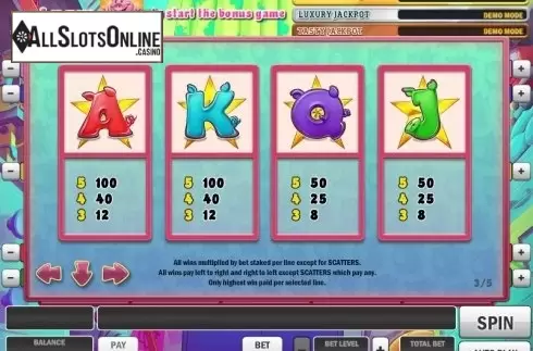 Paytable 3. Piggy Bank (Play'N Go) from Play'n Go