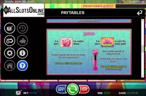 Features 1. Piggy Bank Deluxe from Betsson Group