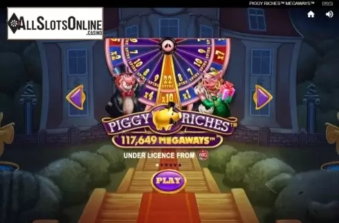 Start Screen. Piggy Riches Megaways from Red Tiger