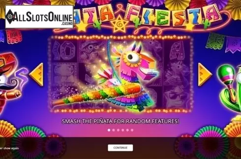 Intro screen 1. Pinata Fiesta from iSoftBet