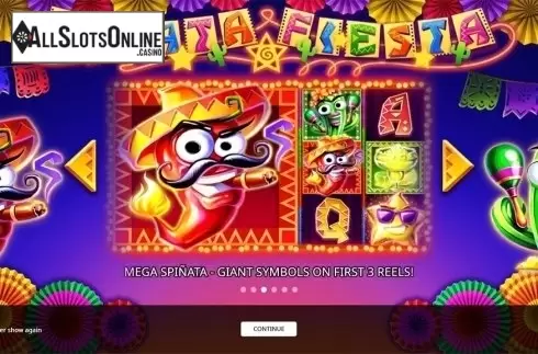 Intro screen 3. Pinata Fiesta from iSoftBet