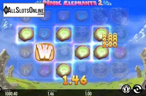 Win Screen. Pink Elephants 2 from Thunderkick