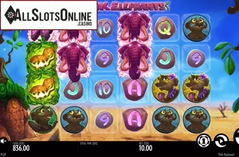 Reels screen. Pink Elephants from Thunderkick
