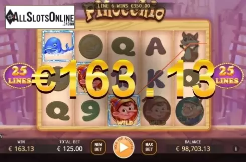 Win Screen. Pinocchio (Ka Gaming) from KA Gaming