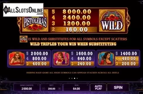 Screen4. Pistoleras from Microgaming