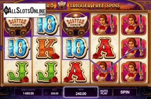 Screen8. Pistoleras from Microgaming