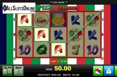 Win Screen. Pizza Express from Merkur