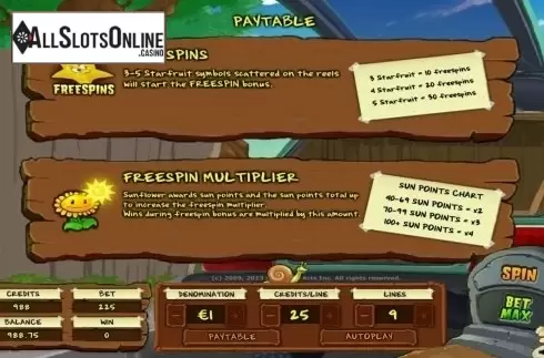Free Spins. Plants vs Zombies (IGT) from IGT