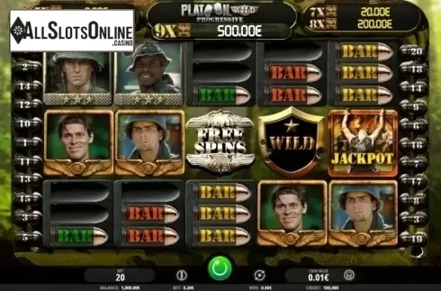 Reel Screen. Platoon Wild Progressive from iSoftBet