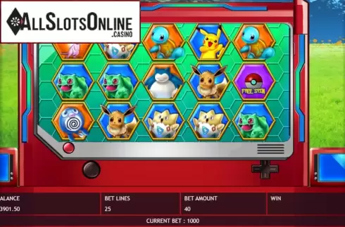 Reel Screen. Pokamon from Triple Profits Games