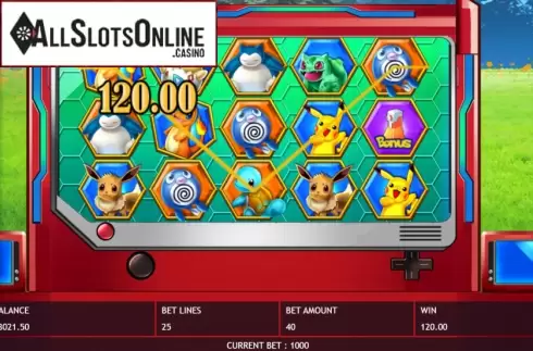 Win Screen. Pokamon from Triple Profits Games