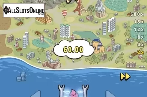Win screen. Poke The Guy from Microgaming