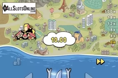 Win screen 2. Poke The Guy from Microgaming