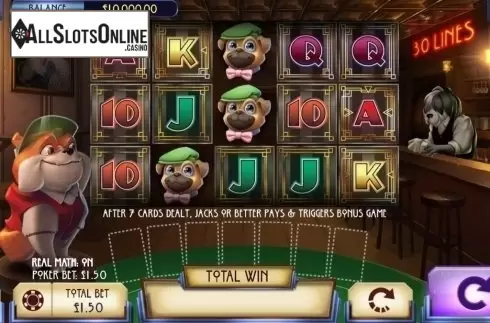 Reel Screen. Poker Dogs from Asylum Labs Inc.