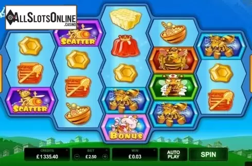 Screen 1. Pollen Party Online Slot from Microgaming