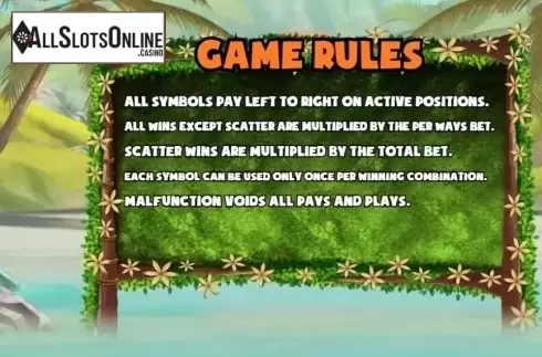 Paytable 1. Polynesian from KA Gaming