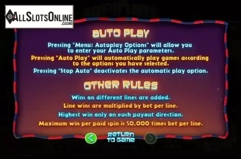 Rules. Popinata from RTG