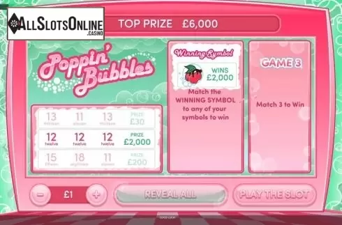 Game Screen 4. Poppin Bubbles from Roxor Gaming