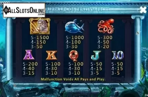 Paytable. Poseidon (CQ9Gaming) from CQ9Gaming