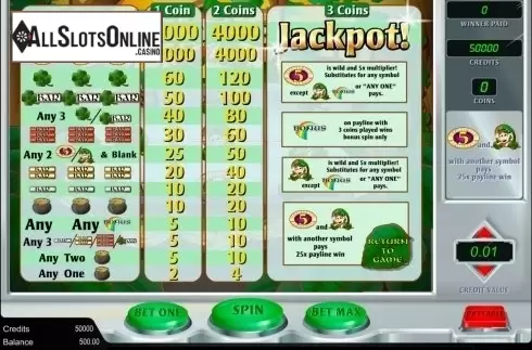 Screen2. Pot O' Gold (Amaya) from Amaya