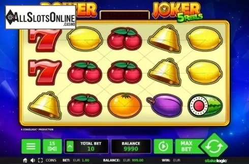 Game Workflow screen. Power Joker 5 Reels (Classic Joker) from StakeLogic