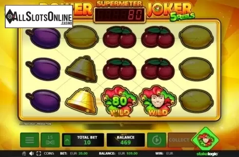 Wild Win screen. Power Joker 5 Reels (Classic Joker) from StakeLogic