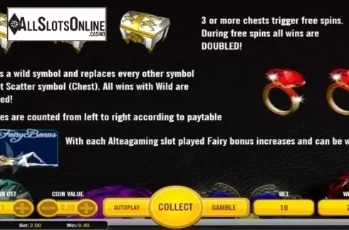 Paytable 3. Precious One from AlteaGaming