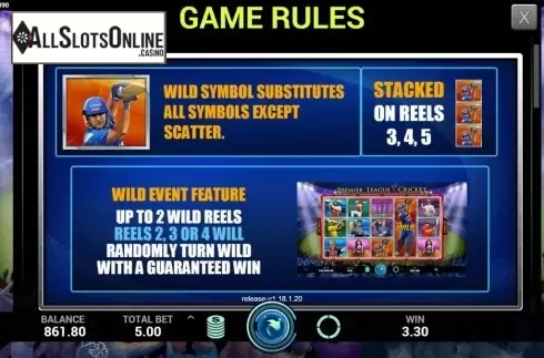 Features . Premier League Cricket from Indi Slots