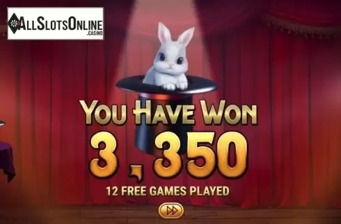 Free Spins Win Screen. Presto from Habanero