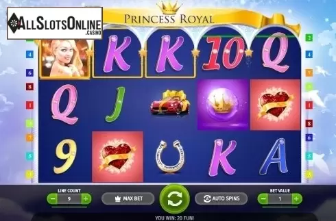 Wild Win screen. Princess Royal from BGAMING