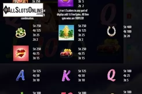 Paytable 1. Princess Royal from BGAMING