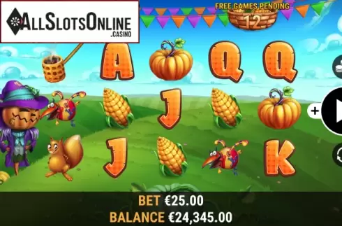 Reels screen. Pumpkin Patch from Habanero