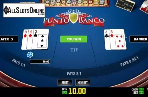 Win screen 2. Punto Banco Pro (World Match) from World Match