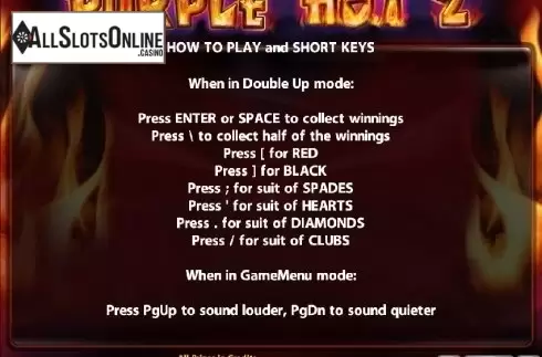 Paytable 5. Purple Hot 2 from Casino Technology