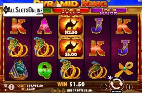 Win Screen 1. Pyramid King from Pragmatic Play