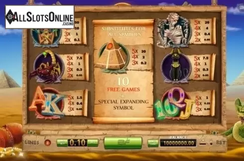 Screen2. Pyramid Treasure from BF games