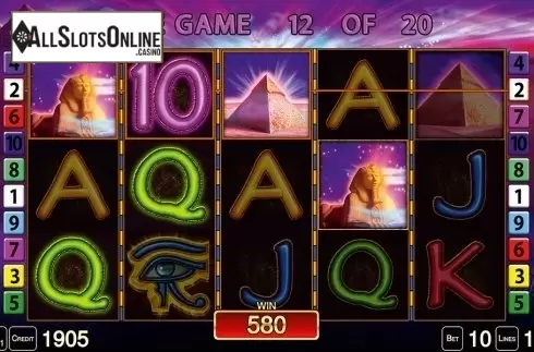 Wild Win screen. Pyramids Deluxe HD from Merkur