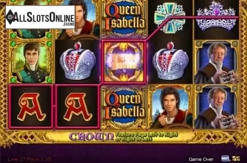 Win Screen2. Queen Isabella from High 5 Games