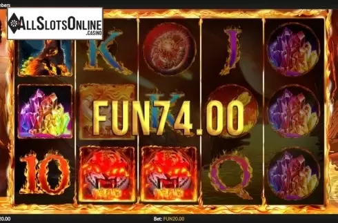 Win Screen . Queen of Embers from 1X2gaming