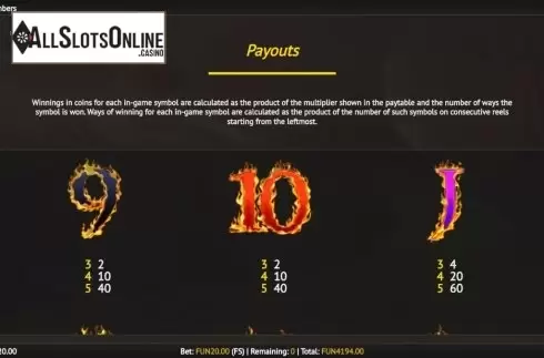 Symbols 2. Queen of Embers from 1X2gaming