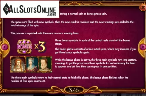 Paytable 3. Queens and Diamonds from Red Rake