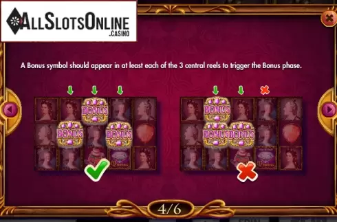 Paytable 4. Queens and Diamonds from Red Rake