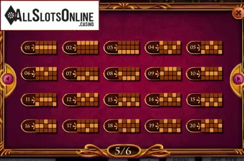 Paytable 5. Queens and Diamonds from Red Rake