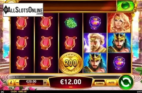 Win Screen 1. Quest of Gods from Ruby Play