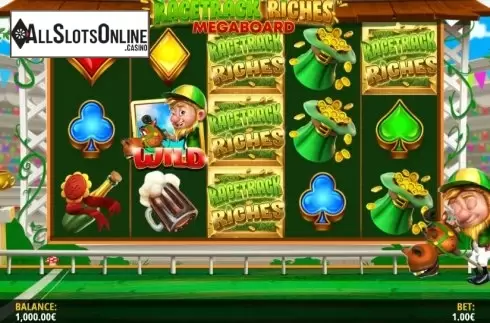 Reel Screen. Racetrack Riches Megaboard from iSoftBet