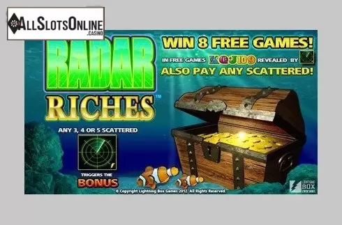 Screen2. Radar Riches from Lightning Box