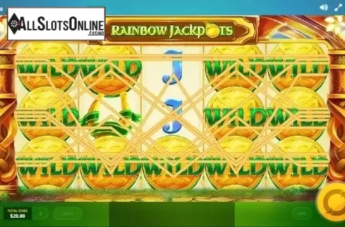 Wild win screen. Rainbow Jackpots from Red Tiger
