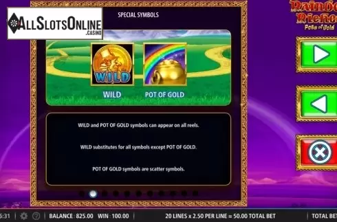 Features 1. Rainbow Riches Pots of Gold from Barcrest