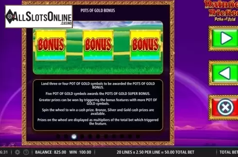 Features 2. Rainbow Riches Pots of Gold from Barcrest